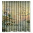 thumbnail image 1 of Libin Lighthouse Map Shower Curtain Polyester Fabric Bathroom Decorative Curtain Size 66x72 Inches, 1 of 3