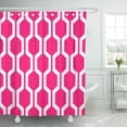 thumbnail image 1 of Libin Living Geometric Hot Pink Room Pattern Couch Trellis Shower Curtain 66x72 inch, 1 of 3