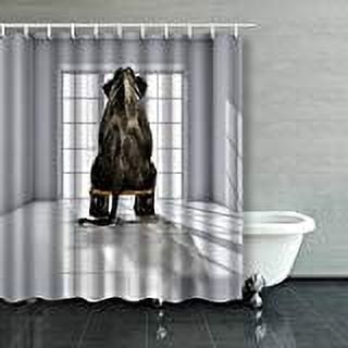 Libin Lonely Elephant In The Room Shower Curtain Polyester Bathroom Curtain 60x72 inches