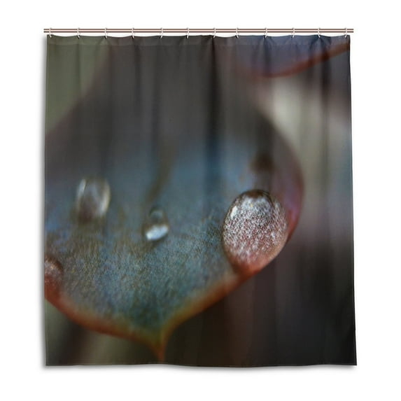 Libin Macro Waterleaf Shower Curtain Waterproof Bathroom Shower Curtain 66x72 inches