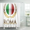 thumbnail image 1 of Libin Made Rome USA Italy Roma Italia Bandiera Italiana Lazio Shower Curtain 66x72 inch, 1 of 3