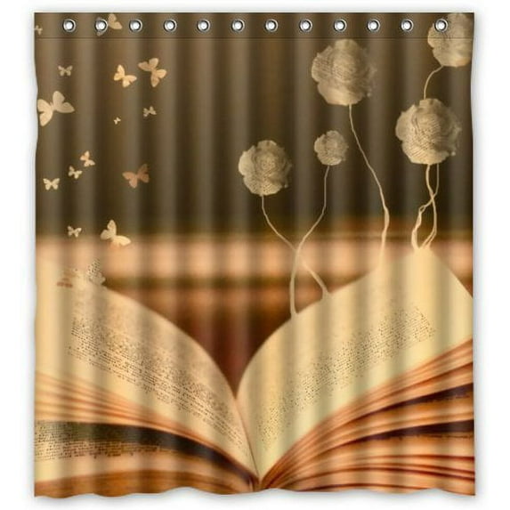 Libin Magic Power From the Knowledge Shower Curtain Polyester Fabric Bathroom Decorative Curtain Size 66x72 Inches