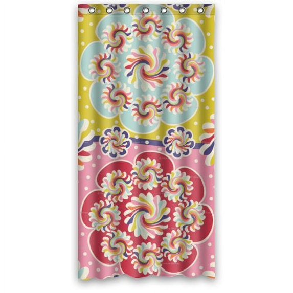 Libin Mandala Shower Curtain Polyester Fabric Bathroom Decorative Curtain Size 36x72 Inches