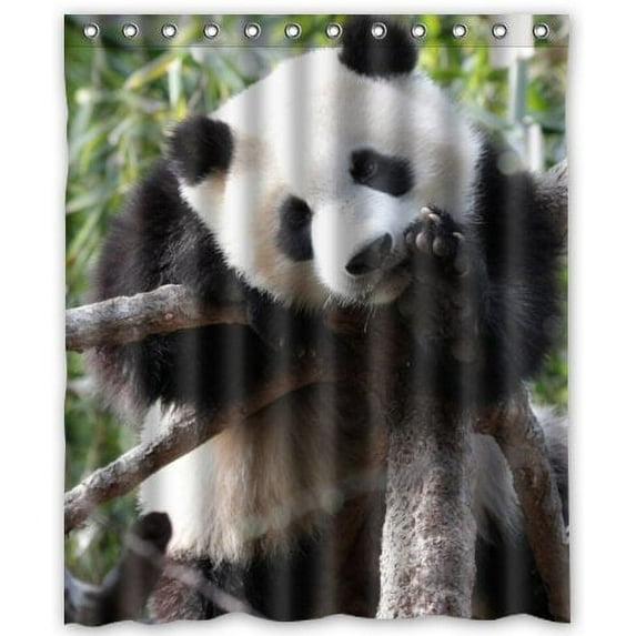 Libin Maughty Panda Shower Curtain Polyester Fabric Bathroom Decorative Curtain Size 60x72 Inches