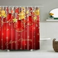 thumbnail image 1 of Libin Merry Christmas Red Baubles Ball Small Bell Gift Bling Eve New Year Bathroom Shower Curtain 60x72 inches, 1 of 3