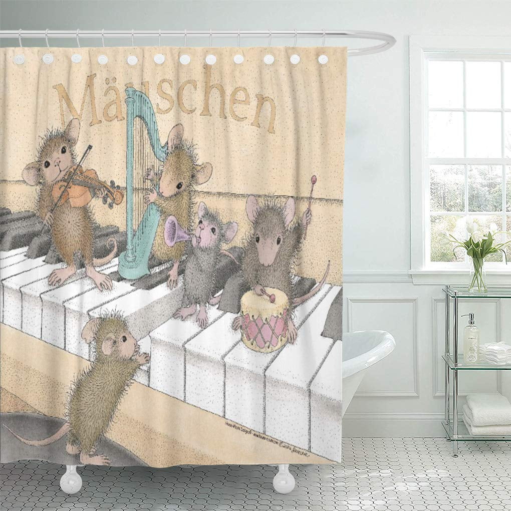 Libin Mice House Mouse Designs Meese Rodent Pet Whimsical Music Shower