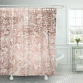thumbnail image 1 of Libin Modern Faux Rose Gold Floral Mandala Chic White Shower Curtain 60x72 inch, 1 of 3