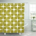 thumbnail image 1 of Libin Modern Mod Rectangle Pattern Chartreuse Green Abstract Geometric Retro Shower Curtain 60x72 inch, 1 of 3