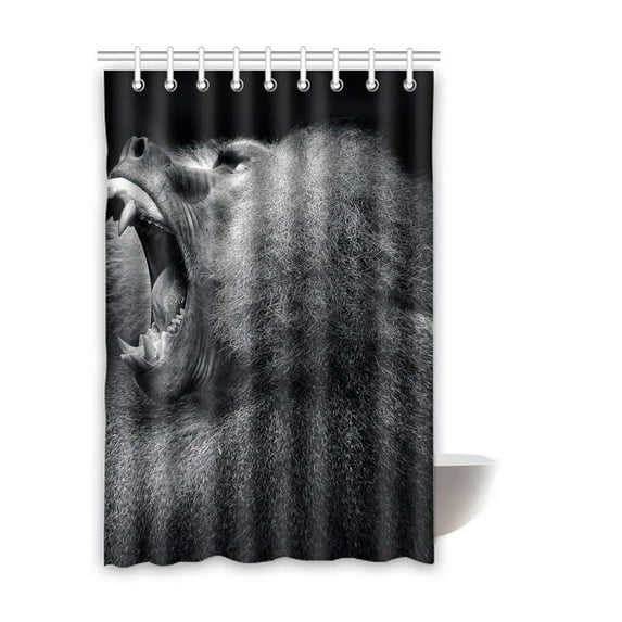 Libin Monkey Waterproof Polyester Bathroom Shower Curtain 48x72 Inches
