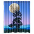 thumbnail image 1 of Libin Moonlight Moon Phases Shower Curtain Polyester Fabric Bathroom Decorative Curtain Size 60x72 Inches, 1 of 3