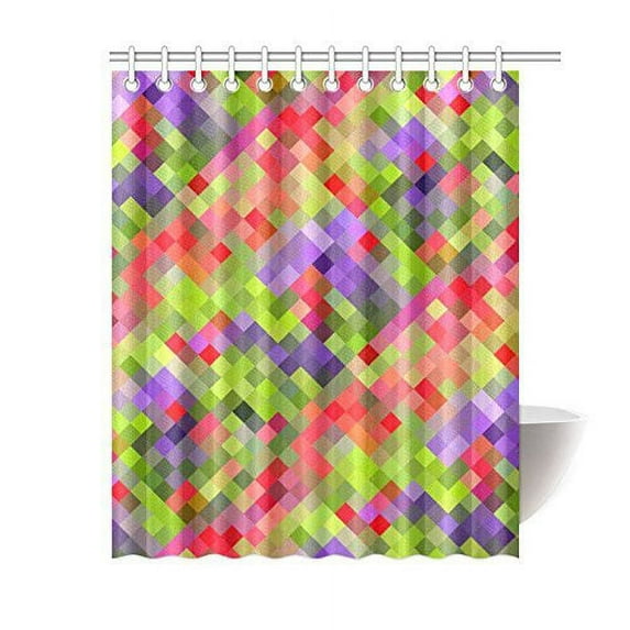 Libin Mosaic Bathroom Shower Curtain 60x72 inch