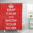 thumbnail image 1 of Libin Motivational Keep Show Your Work Math Classroom Teacher Motivation Shower Curtain 60x72 inch, 1 of 3