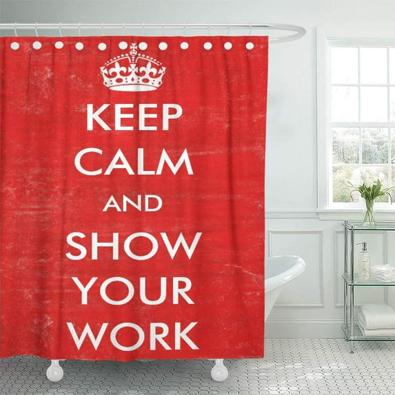 Libin Motivational Keep Show Your Work Math Classroom Teacher Motivation Shower Curtain 60x72 inch