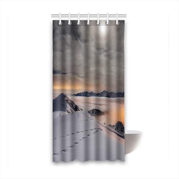 Libin Mountain Waterproof Polyester Bathroom Shower Curtain 36x72 Inches