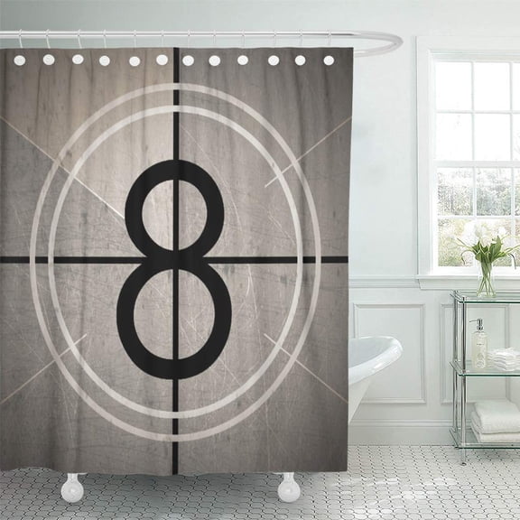 Libin Movies Film Countdown Editing Fun Clever Entertainment Projection Retro Shower Curtain 60x72 inch