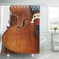 thumbnail image 1 of Libin Music Cello Musician Violoncello Orchestra Strings Instrument Chamber Shower Curtain 66x72 inch, 1 of 3