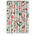 thumbnail image 1 of Libin Music Notes Pattern Shower Curtain Polyester Fabric Bathroom Decorative Curtain Size 48x72 Inches, 1 of 3