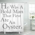 thumbnail image 1 of Libin Name Ate Oyster Funny Long Shower Curtain 66x72 inch, 1 of 3