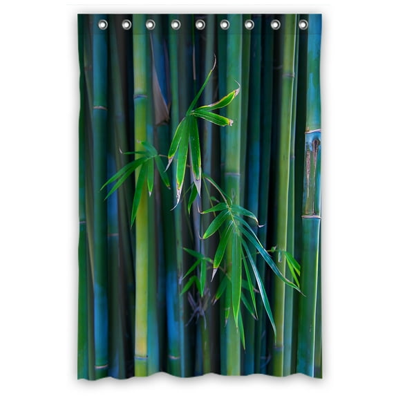 Libin Nature Bamboo Waterproof Shower Curtain Bathroom Decor Sets with Hooks 48x72 Inches