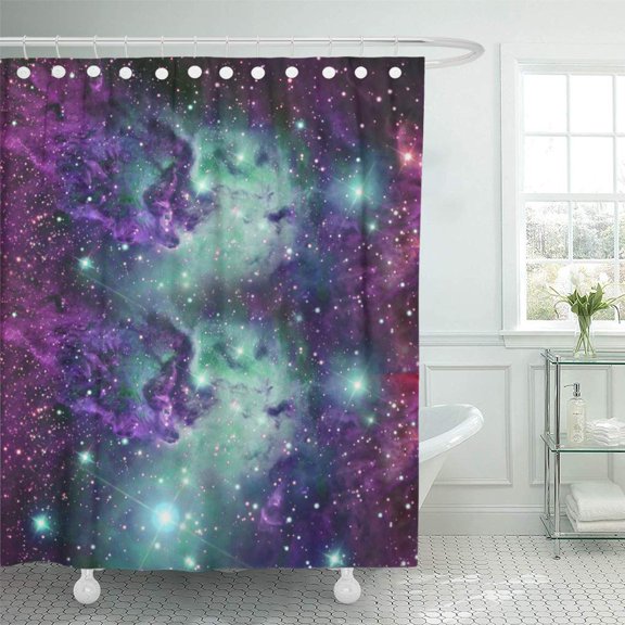 Libin Nature Cool Sparkly New Nebula Space Astronomy Stars Custom Shower Curtain 66x72 inch