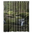 thumbnail image 1 of Libin Nature landscape green trees mos forest Mountain water Stream stone Shower Curtain Polyester Fabric Bathroom Decorative Curtain Size 60x72 Inches, 1 of 3