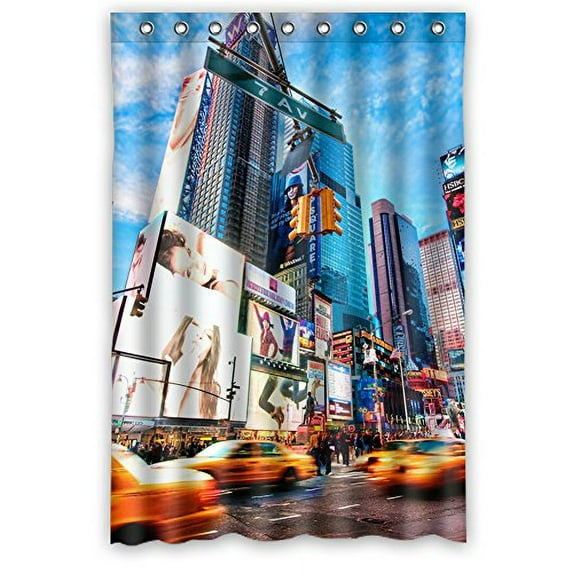 Libin New York City Shower Curtain Polyester Fabric Bathroom Decorative Curtain Size 48x72 Inches