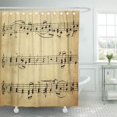 thumbnail image 1 of Libin Note Music Sheet Old School Vintage Melody Song Piano Scale Shower Curtain 60x72 inch, 1 of 3