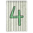 thumbnail image 1 of Libin Number Four Design Waterproof Bathroom Fabric Shower Curtain 48x72 inches, 1 of 3