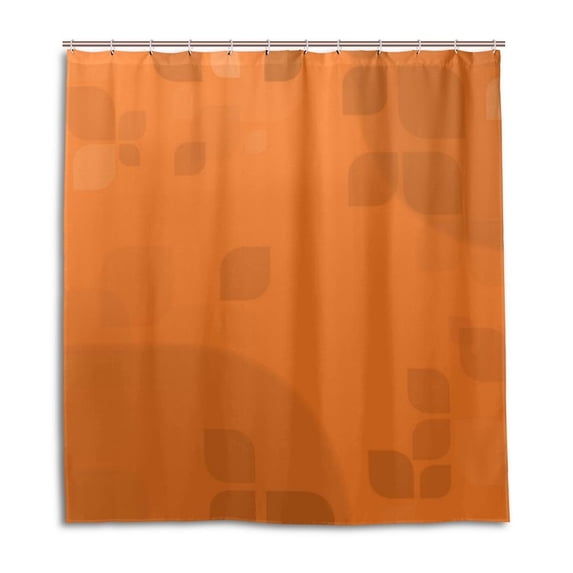 Libin Orange Pattern Bath Shade Waterproof Bathroom Shower Curtain 66x72 inches
