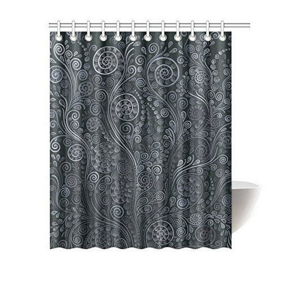 Libin Ornamental Bathroom Waterproof Fabric Shower Curtain 60x72 inches