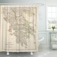 thumbnail image 1 of Libin Outline Greece and The Ionian Color Atlas Map Shower Curtain 60x72 inch, 1 of 3