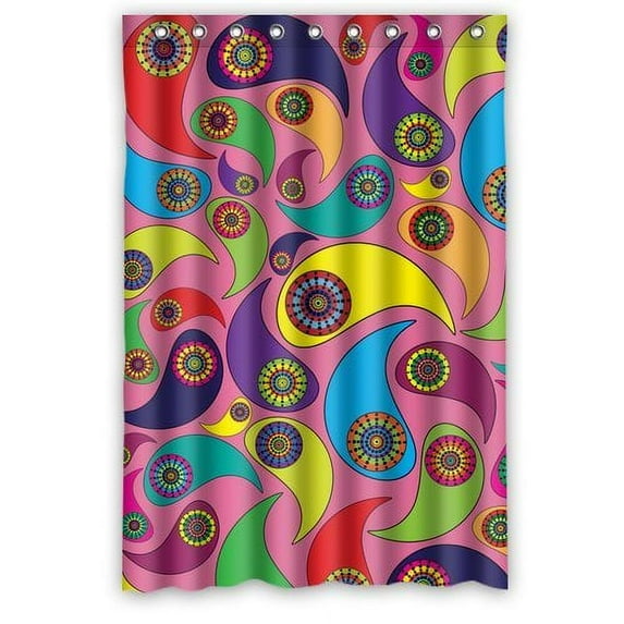 Libin Paisley Pattern Shower Curtain 48x72 inches