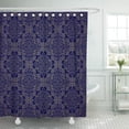 thumbnail image 1 of Libin Paisley in Luxury Style Gold Blue Ornate Filigree Floral Royal Baroque Shower Curtain 66x72 inch, 1 of 3