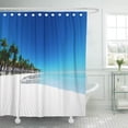 thumbnail image 1 of Libin Palm Blue Sea Island Beautiful Weather Sky Nature Outdoors Shower Curtain 66x72 inch, 1 of 3