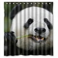 thumbnail image 1 of Libin Panda with Bamboo Shower Curtain Polyester Fabric Bathroom Decorative Curtain Size 60x72 Inches, 1 of 3