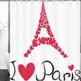 thumbnail image 1 of Libin Paris Eiffel Tower Buildings Landmarks Heart Objects Love Shower Curtain 60x72 Inches, 1 of 3