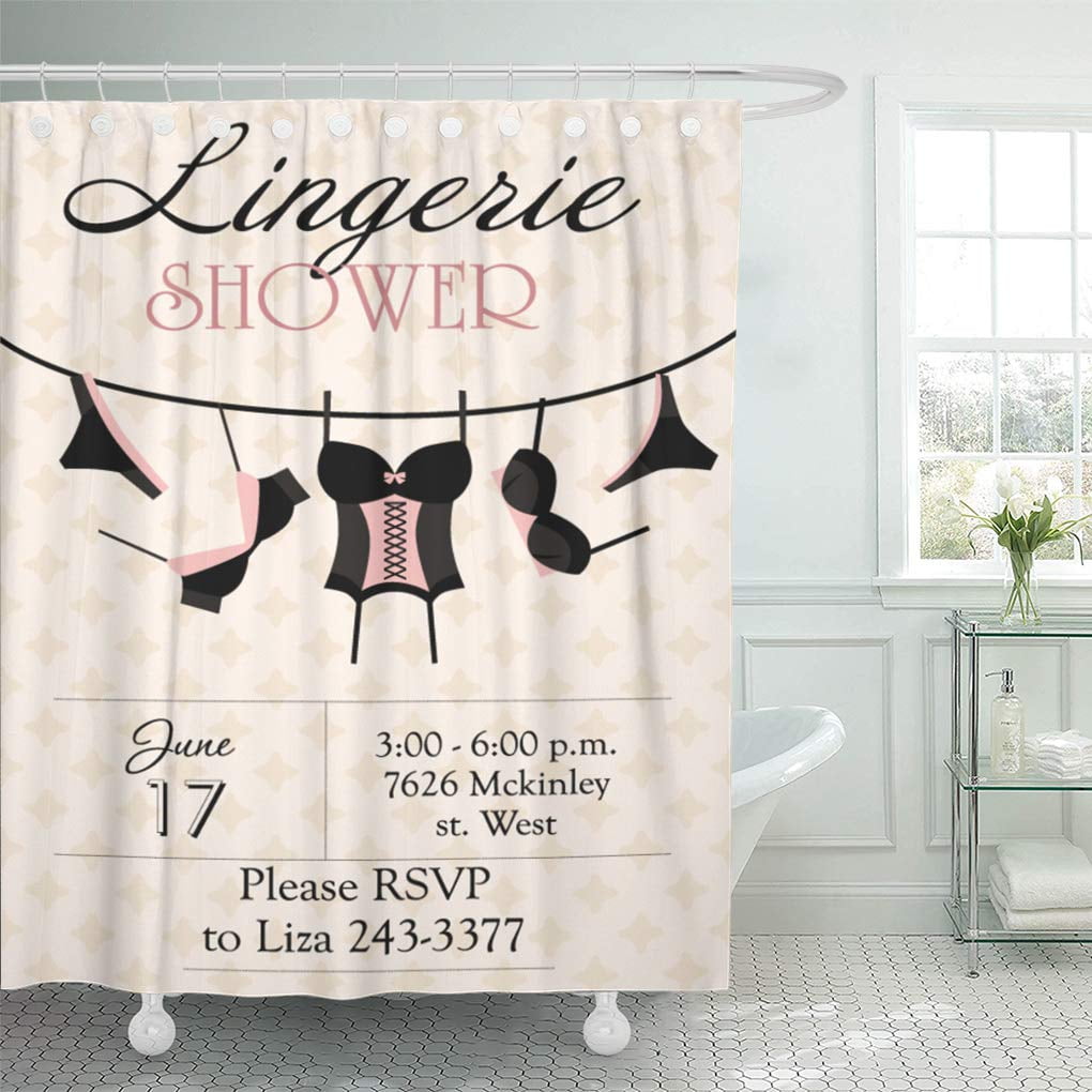 Libin Party Pink Bachelorette Lingerie Bridal Lace Sexy Vintage Abstract Shower Curtain 60x72 inch - Walmart.com Libin Party Pink Bachelorette Lingerie Bridal Lace Sexy Vintage Abstract Shower Curtain 60x72 inch - Walmart.com