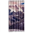 thumbnail image 1 of Libin PartysuSnow Mountains Happy Holiday Shower Curtain Polyester Fabric Bathroom Decorative Curtain Size 36x72 Inches, 1 of 3