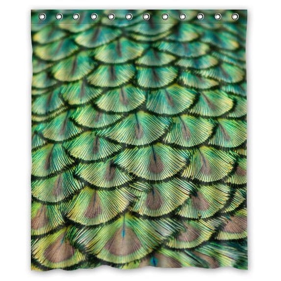 Libin Peacock Waterproof Shower Curtain 66x72 inches