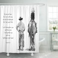thumbnail image 1 of Libin Pencil Drawing Cowboy and Rider Isaiah Horse Shower Curtain 66x72 inch, 1 of 3
