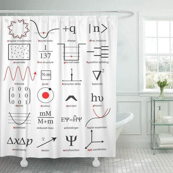 Libin Physics of Quantum Mechanics Science Shower Curtain 60x72 inch