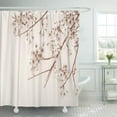 thumbnail image 1 of Libin Pink April Sakura Flower Cherry Blossom on Brown Tone Shower Curtain 60x72 inch, 1 of 3