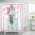 thumbnail image 1 of Libin Pink Beauty Beautiful Cute Girl Bow on Her Hair Shower Curtain 66x72 inch, 1 of 3