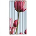 thumbnail image 1 of Libin Pink Flower Shower Curtain Polyester Fabric Bathroom Decorative Curtain Size 36x72 Inches, 1 of 3