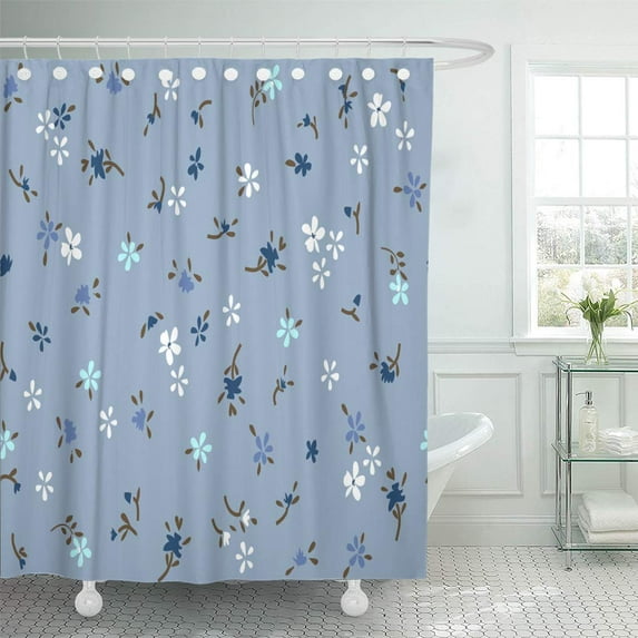 Libin Pink Simple Ditsy Floral Pattern Small Flowers Graphic 1950S Shower Curtain 66x72 inch