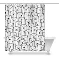 thumbnail image 1 of Libin Polar Bear Pattern Shower Curtain, Cute Cartoon Animals Polyester Fabric Shower Curtain Bathroom Sets 60x72 Inches, 1 of 3