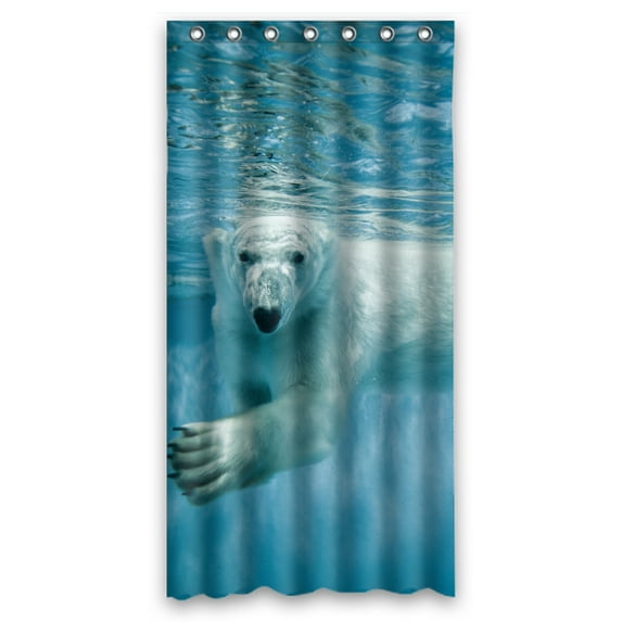 Libin Polar Bears Waterproof Shower Curtain Bathroom Decor Sets with Hooks 36x72 Inches