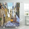 thumbnail image 1 of Libin Portugal Romantic Lisbon Street The Typical Yellow Tram Shower Curtain 60x72 inch, 1 of 3