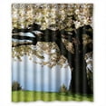 thumbnail image 1 of Libin Pure White Flowers Tree Shower Curtain Polyester Fabric Bathroom Decorative Curtain Size 60x72 Inches, 1 of 3