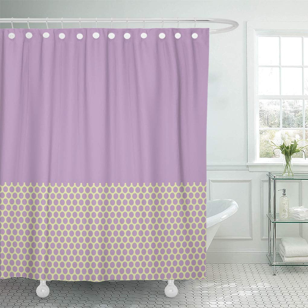 Libin Purple Color Simple Chic Lavender Polka Dots on Pastel
